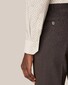 Eton Signature Poplin Medallion Pattern Cutaway Collar Overhemd Beige