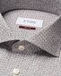 Eton Signature Poplin Small Medallion Pattern Shirt Brown