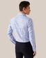 Eton Signature Twill 3D Check Pattern Overhemd Blauw