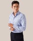 Eton Signature Twill 3D Check Pattern Shirt Blue