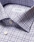 Eton Signature Twill 3D Check Pattern Shirt Purple