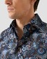 Eton Signature Twill Allover Fantasy Pattern Shirt Navy-Blue