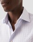 Eton Signature Twill Allover Fine Check Pattern Overhemd Licht Roze