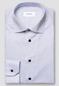 Eton Signature Twill Allover Mini Dot Shirt Blue-White