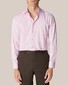 Eton Signature Twill Check Cutaway Collar Overhemd Licht Roze