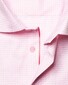Eton Signature Twill Check Cutaway Collar Shirt Light Pink