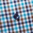 Eton Signature Twill Check Overhemd Diep Blauw