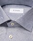 Eton Signature Twill Cotton Stripe-In-Stripe Pattern Overhemd Donker Blauw