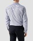 Eton Signature Twill Cotton Stripe-In-Stripe Pattern Shirt Dark Evening Blue