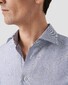 Eton Signature Twill Cotton Stripe-In-Stripe Pattern Shirt Dark Evening Blue