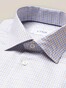 Eton Signature Twill Cotton Tencel Check Overhemd Gebroken Wit