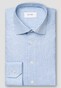 Eton Signature Twill Cutaway Collar Check Pattern Overhemd Licht Blauw