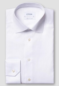 Eton Signature Twill Cutaway Collar Extra Long Sleeve Overhemd Wit