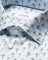 Eton Signature Twill Cutaway Collar Fantasy Floral Pattern Overhemd Licht Blauw