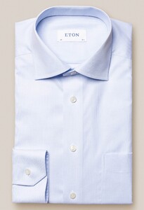 Eton Signature Twill Cutaway Overhemd Licht Blauw