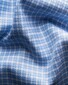 Eton Signature Twill Fine Check Organic Cotton Overhemd Lichtblauw-Blauw