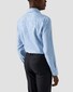 Eton Signature Twill Fine Check Organic Cotton Shirt Light Blue-Blue