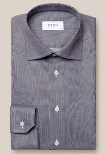 Eton Signature Twill Fine Pattern Overhemd Zwart