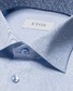 Eton Signature Twill Fine Striped Cotton Overhemd Blauw