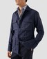 Eton Signature Twill Fine Striped Cotton Overhemd Donker Blauw