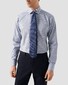 Eton Signature Twill Fine Striped Cotton Overhemd Donker Blauw