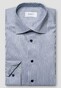 Eton Signature Twill Fine Striped Cotton Overhemd Donker Blauw