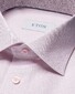 Eton Signature Twill Fine Striped Cotton Overhemd Roze