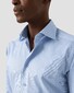 Eton Signature Twill Fine Striped Cotton Shirt Blue