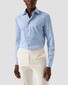 Eton Signature Twill Fine Striped Cotton Shirt Blue