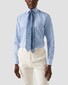 Eton Signature Twill Fine Striped Cotton Shirt Blue