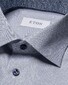 Eton Signature Twill Fine Striped Cotton Shirt Dark Evening Blue