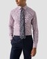 Eton Signature Twill Fine Three Color Houndstooth Overhemd Rood