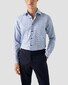 Eton Signature Twill Fine Three Color Houndstooth Shirt Blue