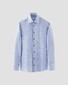 Eton Signature Twill Fine Three Color Houndstooth Shirt Blue