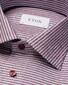 Eton Signature Twill Fine Three Color Houndstooth Shirt Red