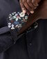 Eton Signature Twill Floral Contrast Details Organic Cotton Overhemd Navy