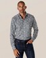 Eton Signature Twill Flowers Shirt Blue