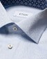 Eton Signature Twill Medallion Contrast Shirt Light Blue