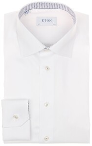 Eton Signature Twill Medallion Detail Shirt White