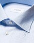 Eton Signature Twill Pin-Dot Organic Cotton Overhemd Blauw