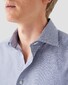 Eton Signature Twill Reverse 3D Effect Stripe Pattern Overhemd Donker Blauw
