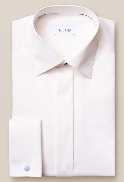 Eton Signature Twill Slim Evening Overhemd Off White