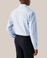 Eton Signature Twill Subtle Texture Fine Stripe Shirt Light Blue