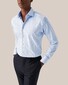 Eton Signature Twill Subtle Texture Fine Stripe Shirt Light Blue