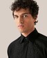 Eton Signature Twill Swarovski Crystals Mother of Pearl Buttons Shirt Black
