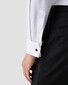 Eton Signature Twill Tuxedo Shirt French Cuffs Hidden Button Placket Overhemd Wit