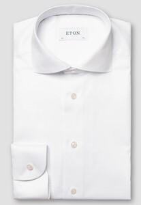 Eton Signature Twill Uni Color Extra Long Staple Cotton Shirt White