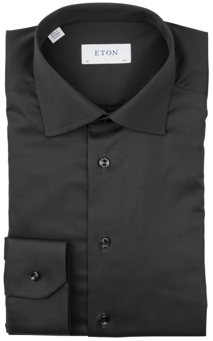 Eton Signature Twill Uni Contemporary Fit Shirt Black