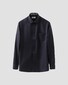 Eton Signature Twill Uni Floral Contrast Details Overhemd Navy