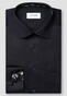 Eton Signature Twill Uni Floral Contrast Details Overhemd Navy